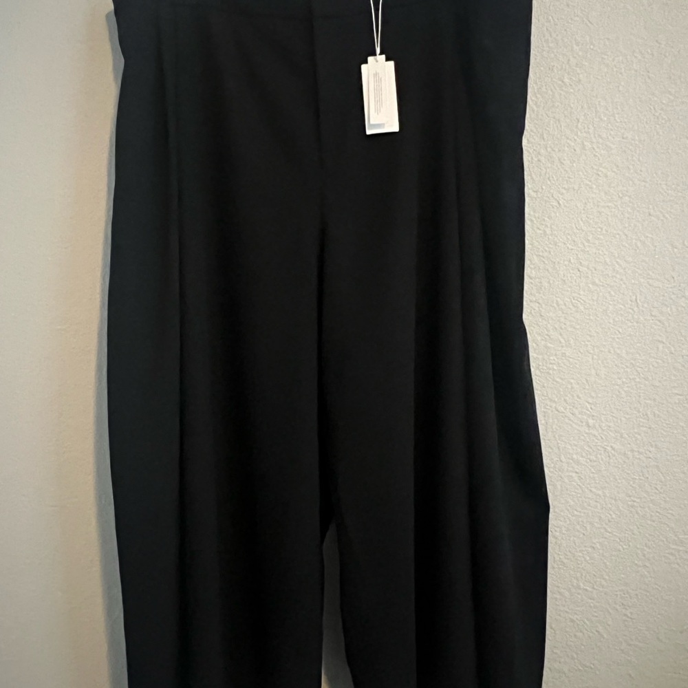 NWT Vince Pleated Front Wool Blend Culottes in Black Size 20 - Picture 3 of 15